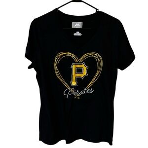 NWT Majestic Pittsburgh Pirates Short Sleeve T Shirt Size Large